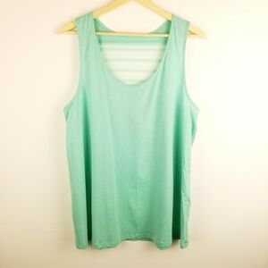 Cacique 14/16 Aqua Tank top‎ Lace Racerback